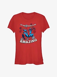 Marvel Holiday Spider-Man Girls T-Shirt