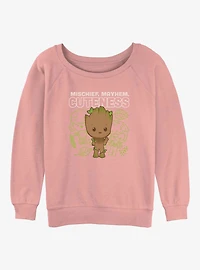 Marvel Guardians of the Galaxy Cute Groot Girls Slouchy Sweatshirt