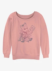 Marvel Guardians of the Galaxy Groot Girls Slouchy Sweatshirt