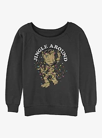 Marvel Guardians of the Galaxy Jingle Groot Girls Slouchy Sweatshirt
