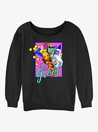 Marvel Guardians of the Galaxy Rad Groot Girls Slouchy Sweatshirt