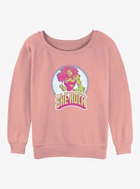 Marvel Hulk She-Hulk Sensation Girls Slouchy Sweatshirt