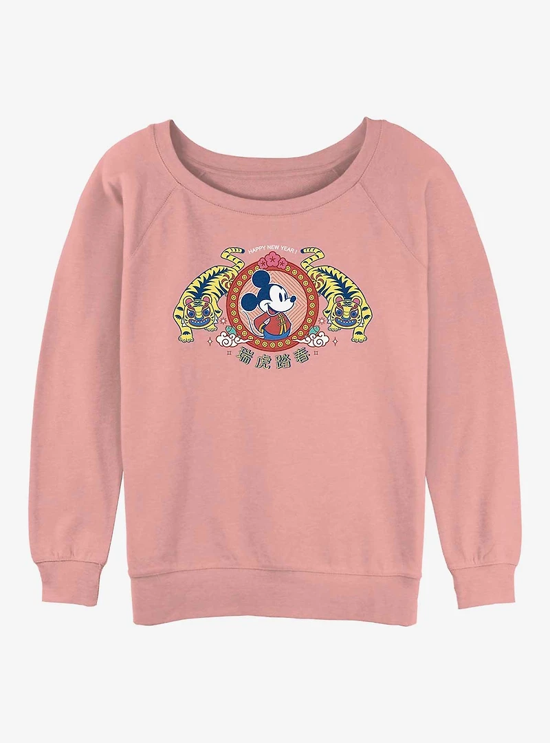 Disney Mickey Mouse Twin Tigers Girls Slouchy Sweatshirt