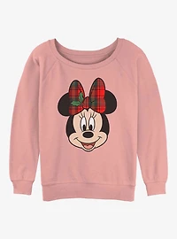 Disney Minnie Mouse Holiday Bow Girls Slouchy Sweatshirt