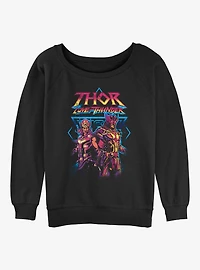 Marvel Thor: Love and Thunder Mightiest Thor Girls Slouchy Sweatshirt