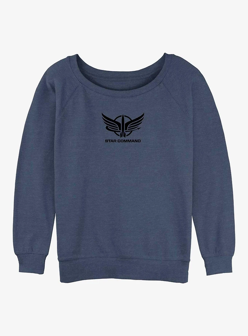 Disney Pixar Lightyear Star Command Badge Girls Slouchy Sweatshirt