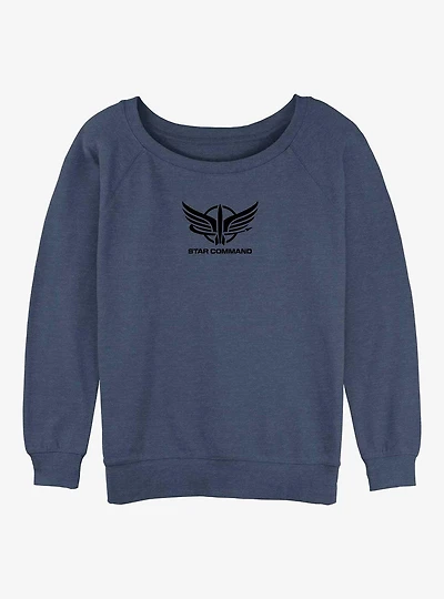 Disney Pixar Lightyear Star Command Badge Girls Slouchy Sweatshirt