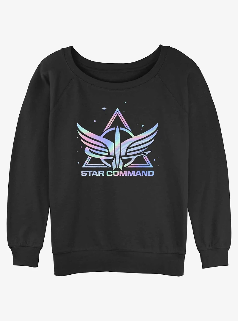 Disney Pixar Lightyear Star Command Icon Girls Slouchy Sweatshirt