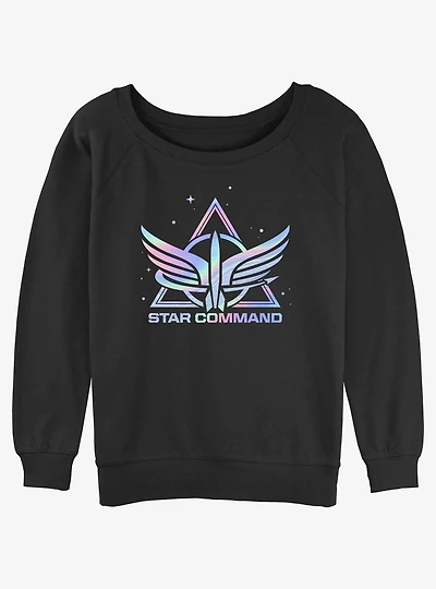 Disney Pixar Lightyear Star Command Icon Girls Slouchy Sweatshirt