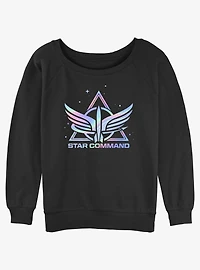 Disney Pixar Lightyear Star Command Icon Girls Slouchy Sweatshirt