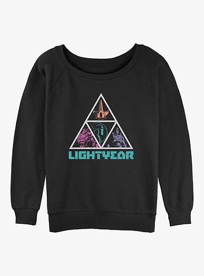 Disney Pixar Lightyear What's The Buzz Girls Slouchy Sweatshirt