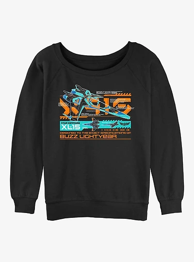 Disney Pixar Lightyear XL-15 Spaceship Girls Slouchy Sweatshirt