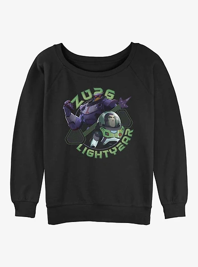 Disney Pixar Lightyear Zurg and Buzz Girls Slouchy Sweatshirt