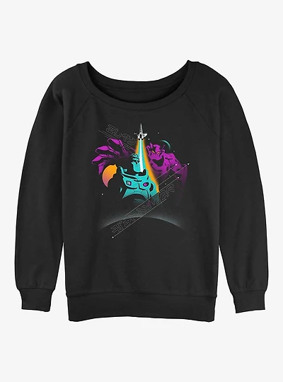 Disney Pixar Lightyear Zurg and Buzz Girls Slouchy Sweatshirt