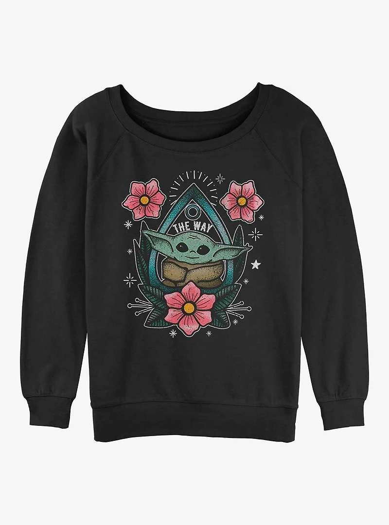 Star Wars The Mandalorian Planchette Child Girls Slouchy Sweatshirt