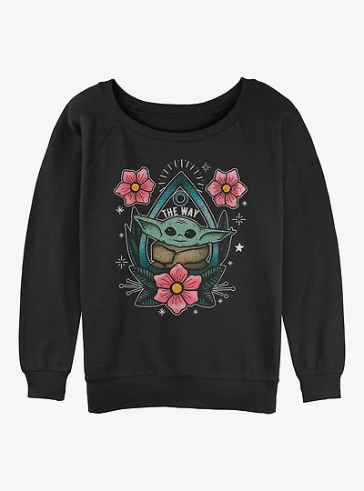 Star Wars The Mandalorian Planchette Child Girls Slouchy Sweatshirt