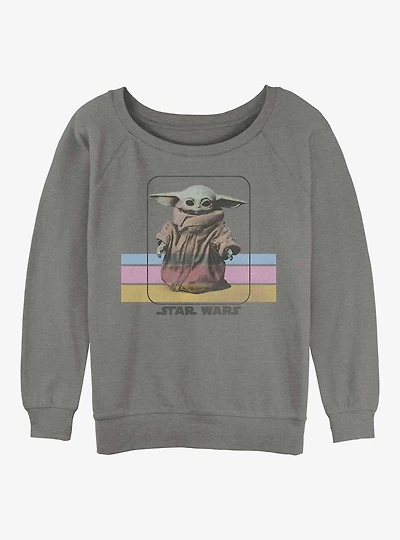 Star Wars The Mandalorian Retro Child Girls Slouchy Sweatshirt