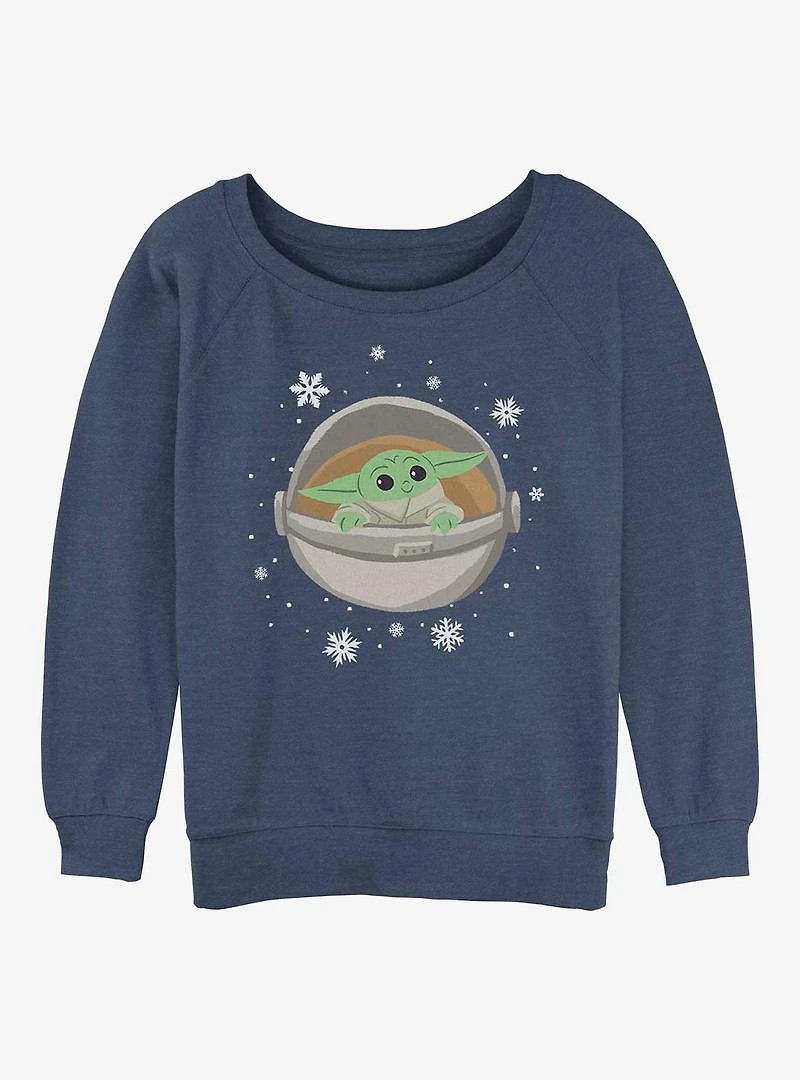 Star Wars The Mandalorian Snowy Child Girls Slouchy Sweatshirt