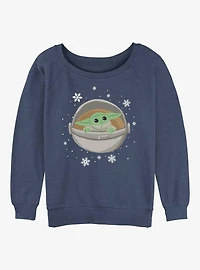 Star Wars The Mandalorian Snowy Child Girls Slouchy Sweatshirt