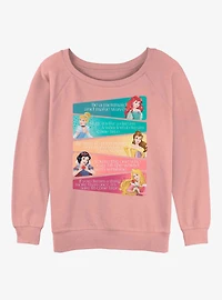 Disney Princesses Princess Adjectives Girls Slouchy Sweatshirt