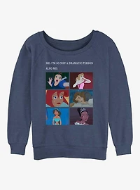 Disney Princesses Princess Drama Meme Girls Slouchy Sweatshirt
