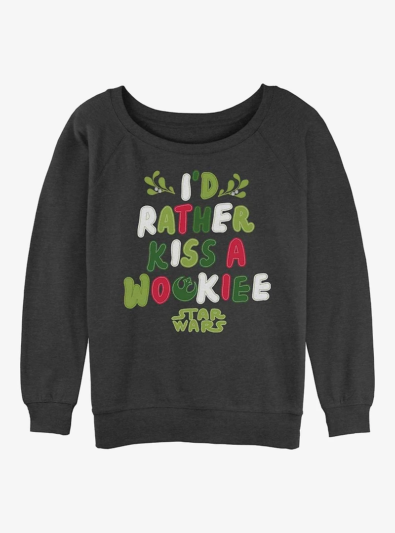 Star Wars Wookie Kiss Girls Slouchy Sweatshirt