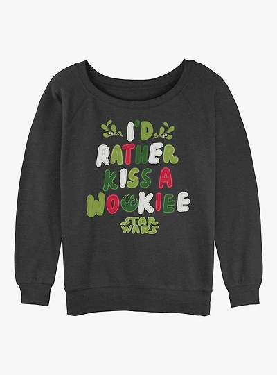 Star Wars Wookie Kiss Girls Slouchy Sweatshirt