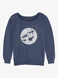 Disney Tinker Bell Second Star To The Right Girls Slouchy Sweatshirt