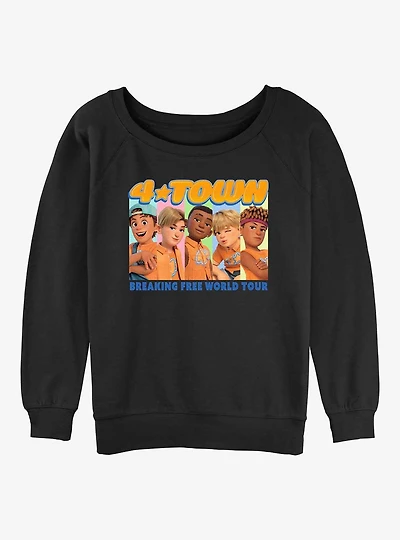 Disney Pixar Turning Red 4Town World Tour Concert Girls Slouchy Sweatshirt