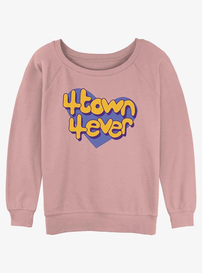 Disney Pixar Turning Red 4Town Heart Girls Slouchy Sweatshirt