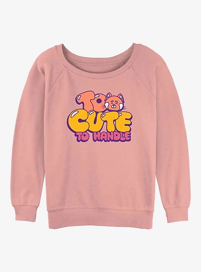 Disney Pixar Turning Red Cute Panda Girls Slouchy Sweatshirt