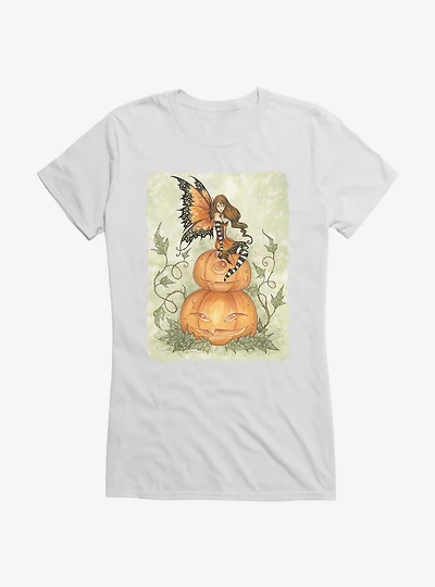 Halloween Fae Girls T-Shirt by Amy Brown
