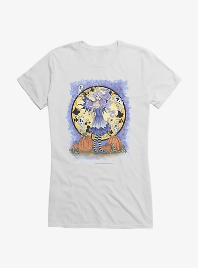 Haunted Pumpkin Patch Girls T-Shirt by Amy Brown