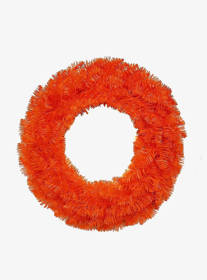 24-inch Unlit Orange Wreath