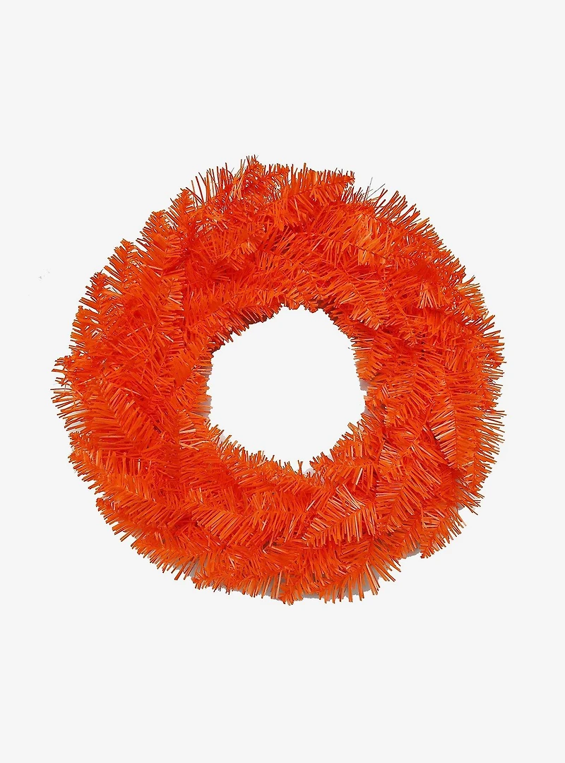 18-inch Unlit Orange Wreath