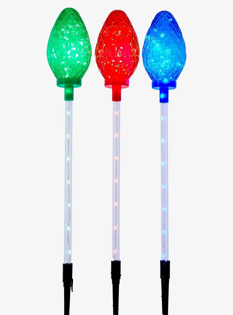 Kurt Adler Multicolor LED Lights with Yard Stakes