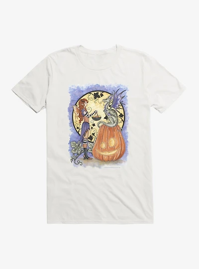 Dragons Love Candy Corn T-Shirt by Amy Brown