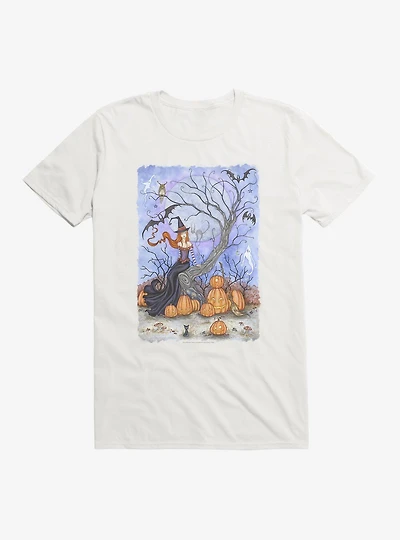 Halloween Tree T-Shirt by Amy Brown