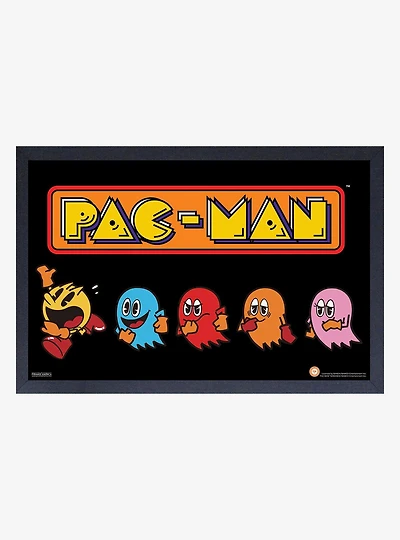 Pac-Man Chased Framed Wood Wall Art