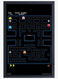 Pac-Man Maze Framed Wood Wall Art