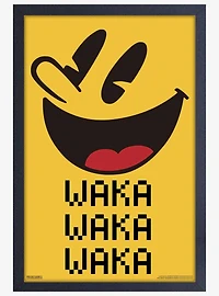 Pac-Man Waka Face Framed Wood Wall Art