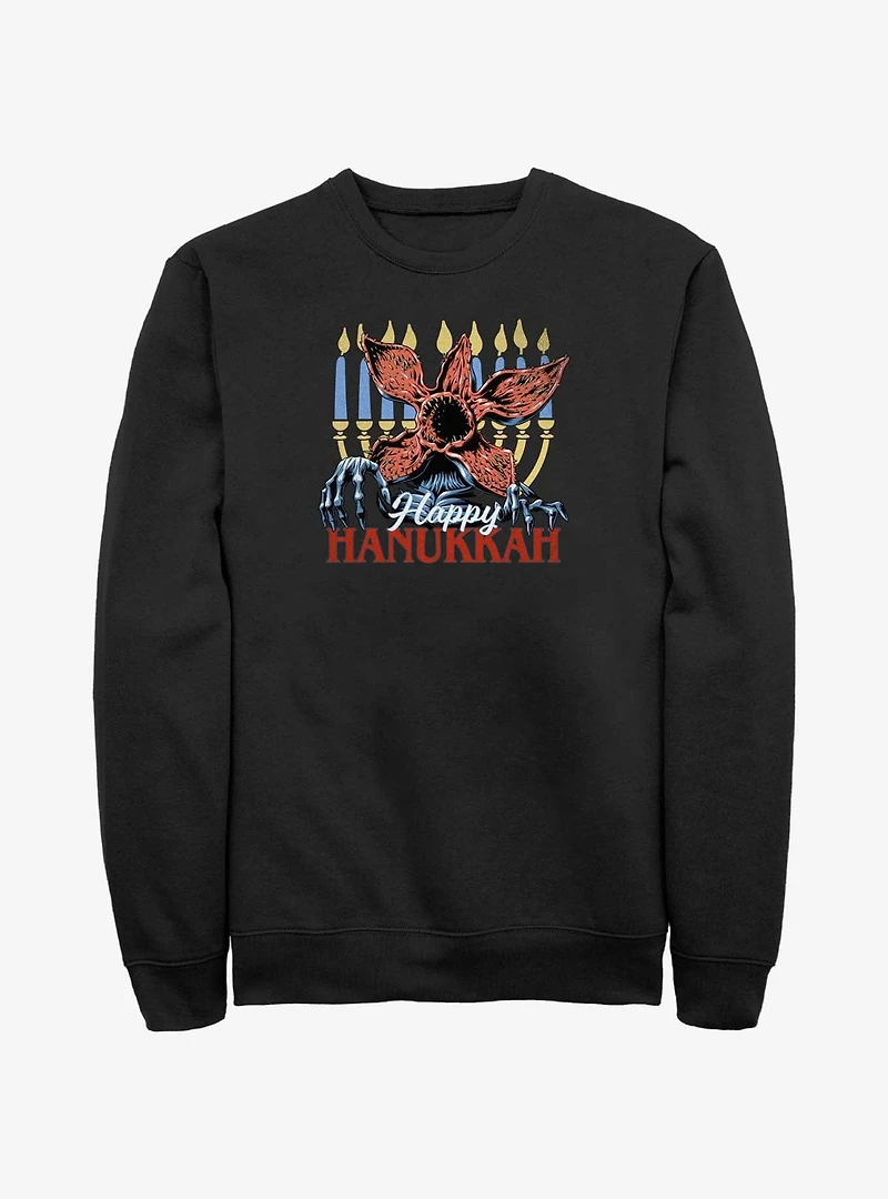 Stranger Things Demogorgon Happy Hanukkah Sweatshirt