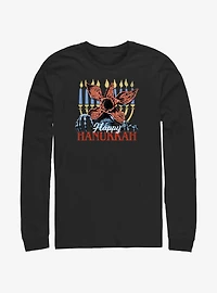 Stranger Things Demogorgon Happy Hanukkah Long-Sleeve T-Shirt