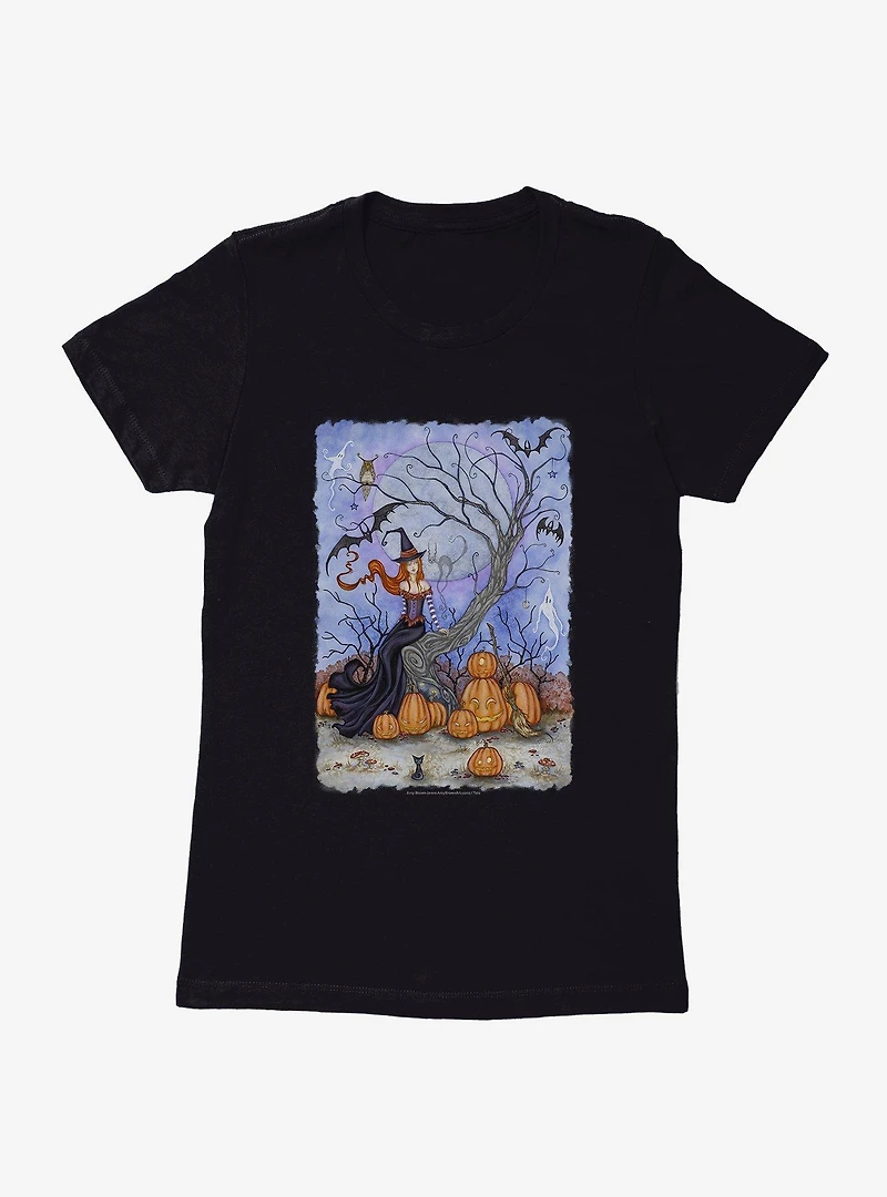 Halloween Tree Womens T-Shirt by Amy Brown