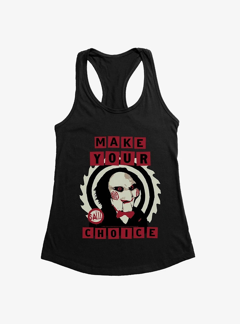 Saw Make Your Choice Womens Tank Top