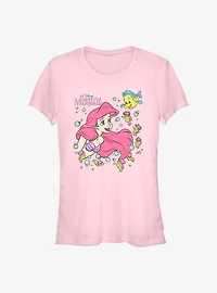 Disney The Little Mermaid Ariel, Flounder And Friends Girls T-Shirt