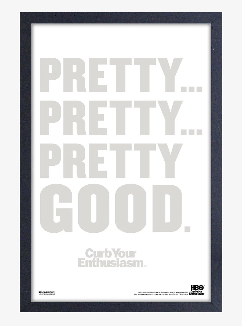 Curb Your Enthusiasm Pretty Framed Wood Wall Art