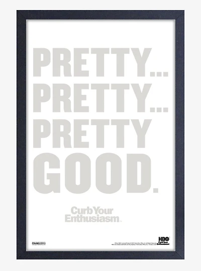 Curb Your Enthusiasm Pretty Framed Wood Wall Art