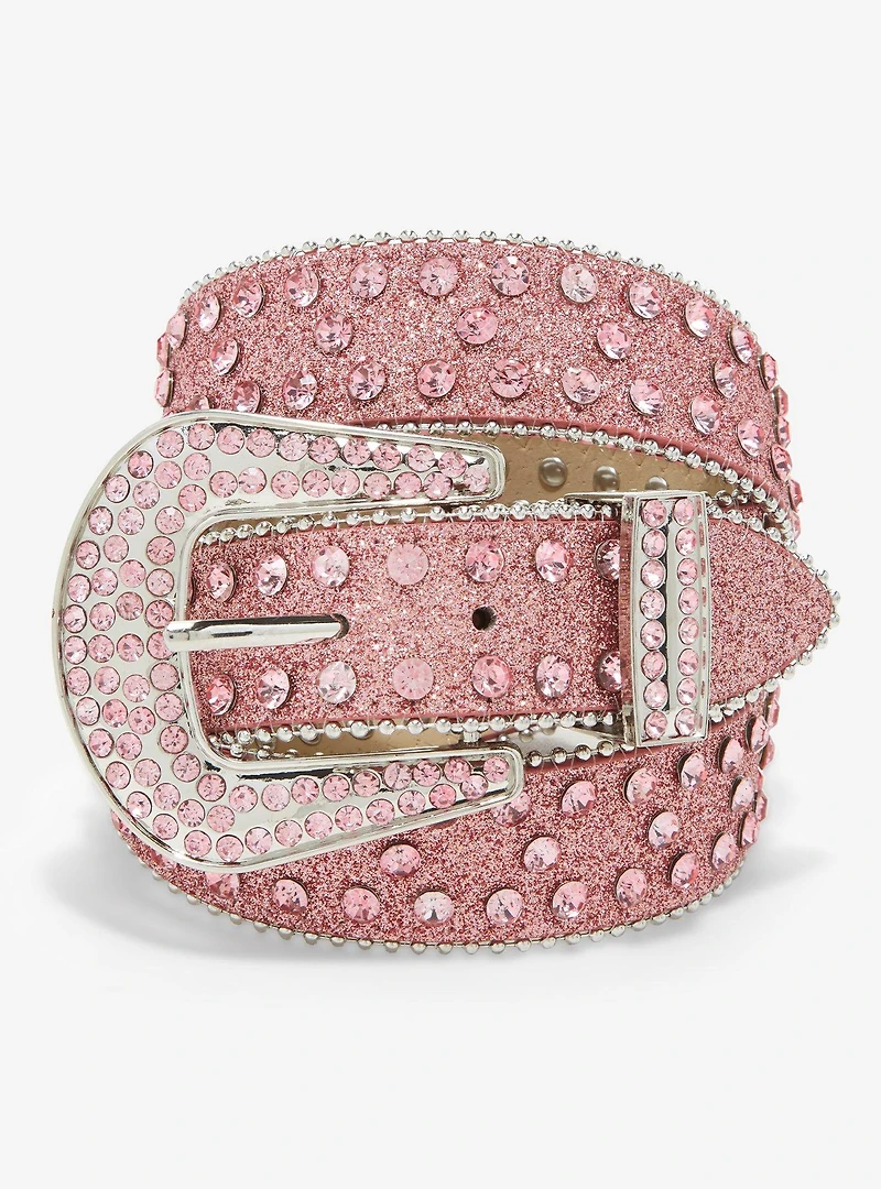 Pink Bling Western Belt