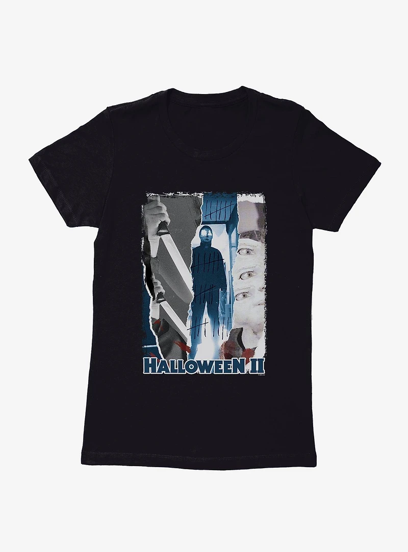 Halloween II Michael Myers Slasher Panels Womens T-Shirt